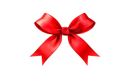 Fototapeta premium red ribbon bow isolated