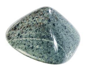 natural tumbled green quartzite mineral cutout