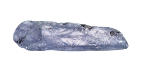natural rolled tanzanite crystal cutout
