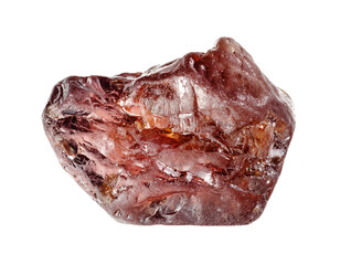 natural raw hyacinth zircon crystal cutout