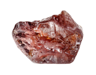 natural raw hyacinth zircon crystal cutout