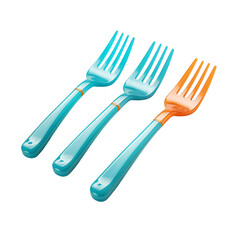 a group of plastic forks