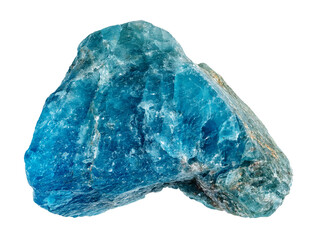 natural rough blue apatite stone cutout