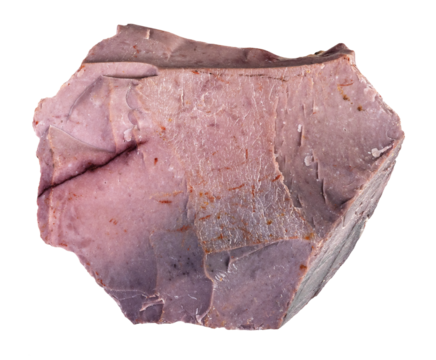 natural raw purple mookaite mineral cutout