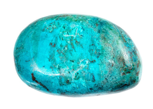 natural tumbled chrysocolla gemstone cutout