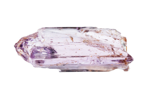 natural raw purple scapolite crystal cutout