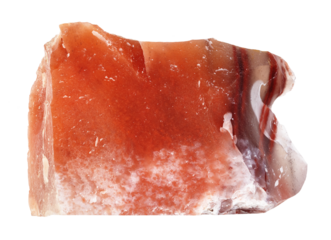 natural raw carnelian chalcedony mineral cutout