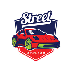 Sport car vector logo template