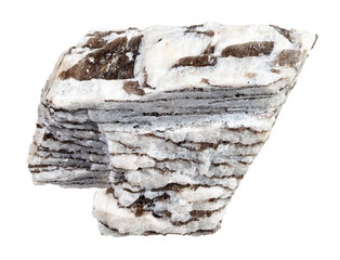 natural raw written granite mineral cutout