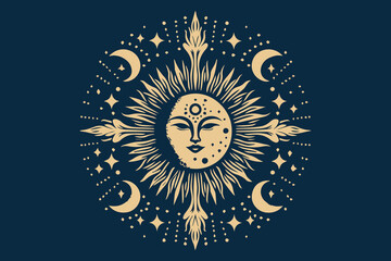 mystical magic Sun & moon 