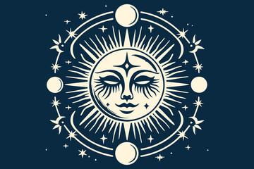 mystical magic Sun & moon 