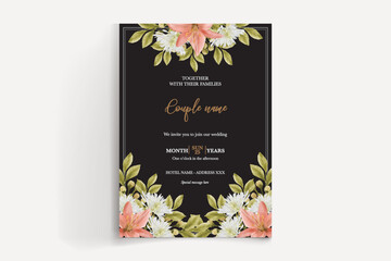 BRIDAL SHOWER FLORAL INVITATION TEMPLATE