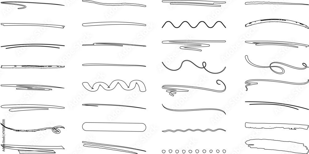 Canvas Prints underline vector set, diverse styles of underlines, editable strokes. perfect for web design, graphi