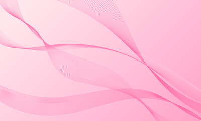pink smooth lines wave curves with soft gradient abstract background