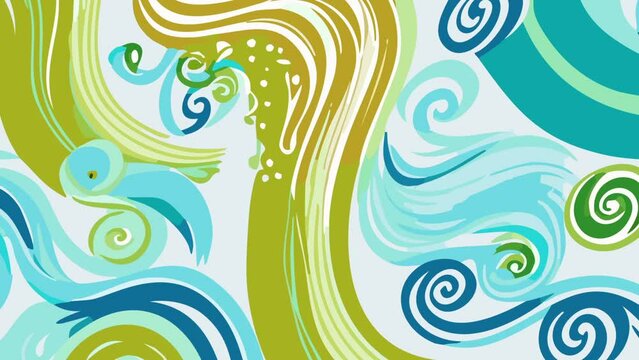 A seamless blue wave pattern. Loop Background Animation