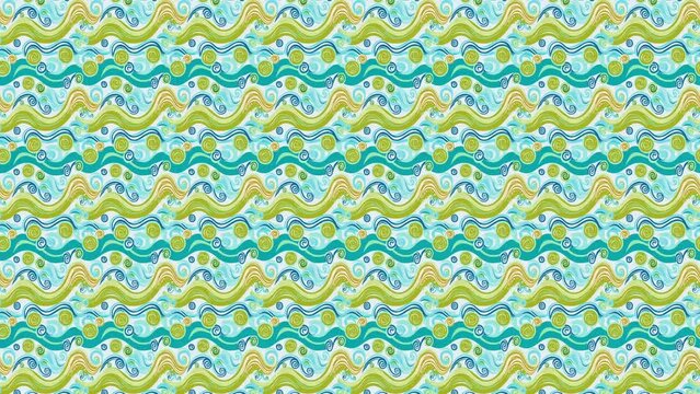 A seamless blue wave pattern. Loop Background Animation