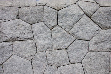 灰色の石垣の背景