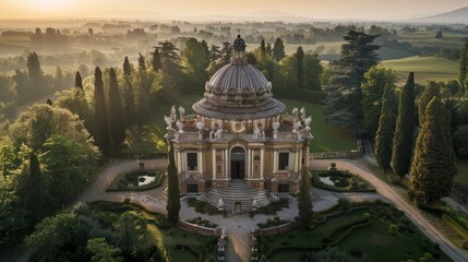 Sanctuary of Vicoforte, Cuneo (Italy). The sanctuary has the largest elliptical dome in the world