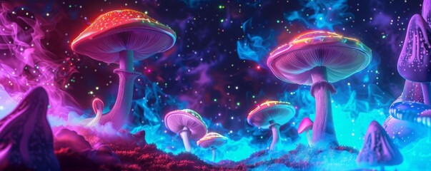 Neon Mushroom