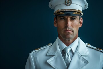 Navy officer in dress uniform showcasing maritime professionalism