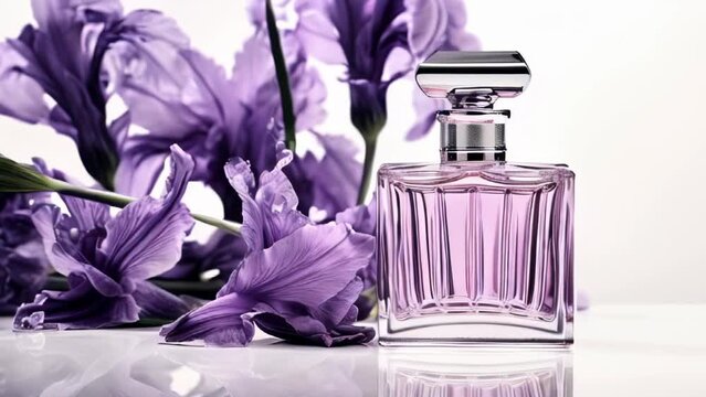 purple perfume bottle animation
