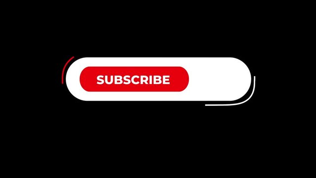 subscribe button animation with transparent background 