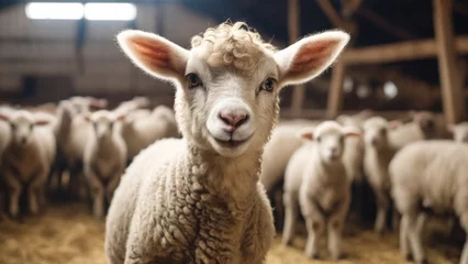 Foto op Plexiglas sheep in a farm © Rashid