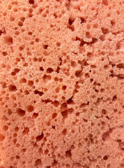 old pink porous sponge texture, bath and kitchen