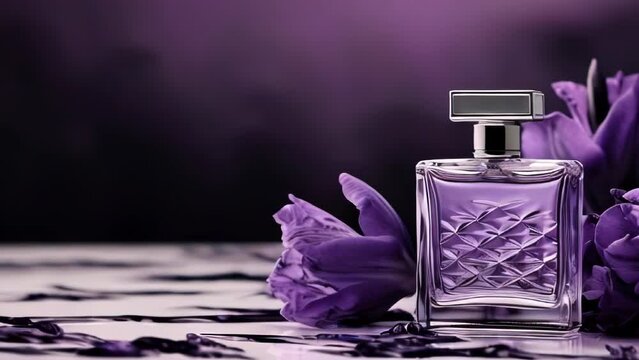 purple perfume bottle animation