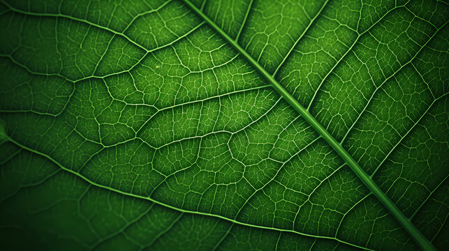 Green leaves texture natural pattern