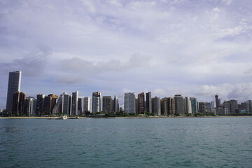 Fototapeta premium Work on the new floor of Metal bridge Fortaleza - Ceará, Brazil. 