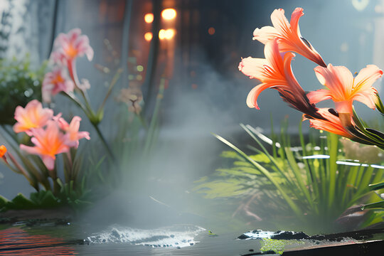 the-spring-flowers-in-the-garden-sharp-focus-emitting-diodes-smoke-artillery-sparks-racks-sys