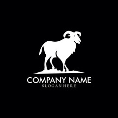 Luxury sheep logo design template.