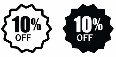 10 off percentage promotion badge