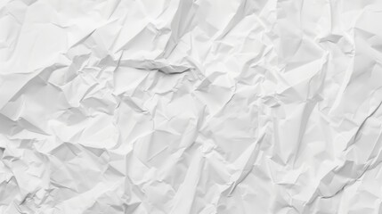 Blank white crumpled and creased paper poster texture background filling the whole image