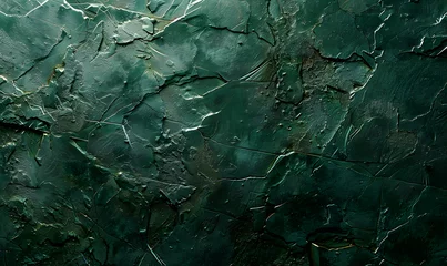 Foto op Aluminium green texture background dark wall backdrop wallpaper dark tone black or dark gray rough grainy stone, Generative AI © simba kim
