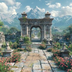  Serene ancient ruins explored through VR