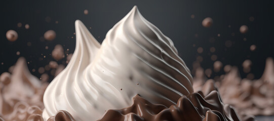 splash wave of vanilla chocolate milk ice cream 34