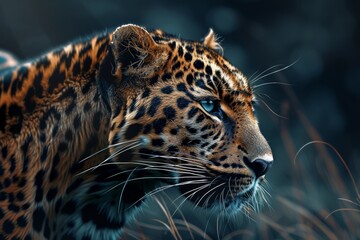 close up portrait of a leopard