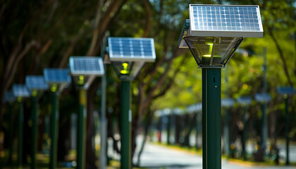Solar panels as a source of electricity for street lights