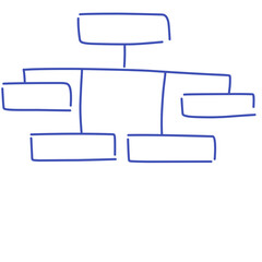 Orgaization Chart vector hand drawn 