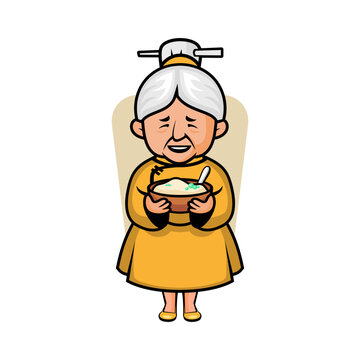 recommend clip art: grandma with a mashed potatoes bowl