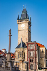 Fototapeta premium Astronomical clock in old town square. Prague