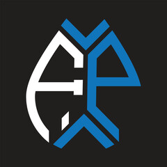 FP letter logo design on black background. FP creative initials letter logo concept. FP letter design.
