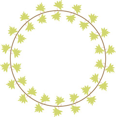 Abstract floral circle frame illustration        