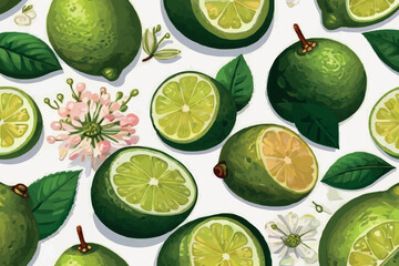 Vector abstract illustration of a lime. An isolated set for your design of postcard, menu, banner, poster, advertisement and other.
