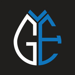 GE letter logo design on black background. GE creative initials letter logo concept. GE letter design.
