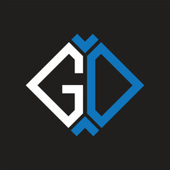 GD letter logo design on black background. GD creative initials letter logo concept. GD letter design.

