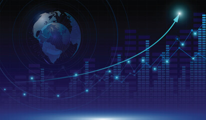 Stock market and trading.trend of graph vector design.Corporate future growth plan.digital graph.