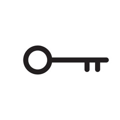 key illustration, key flat icon vector illustration